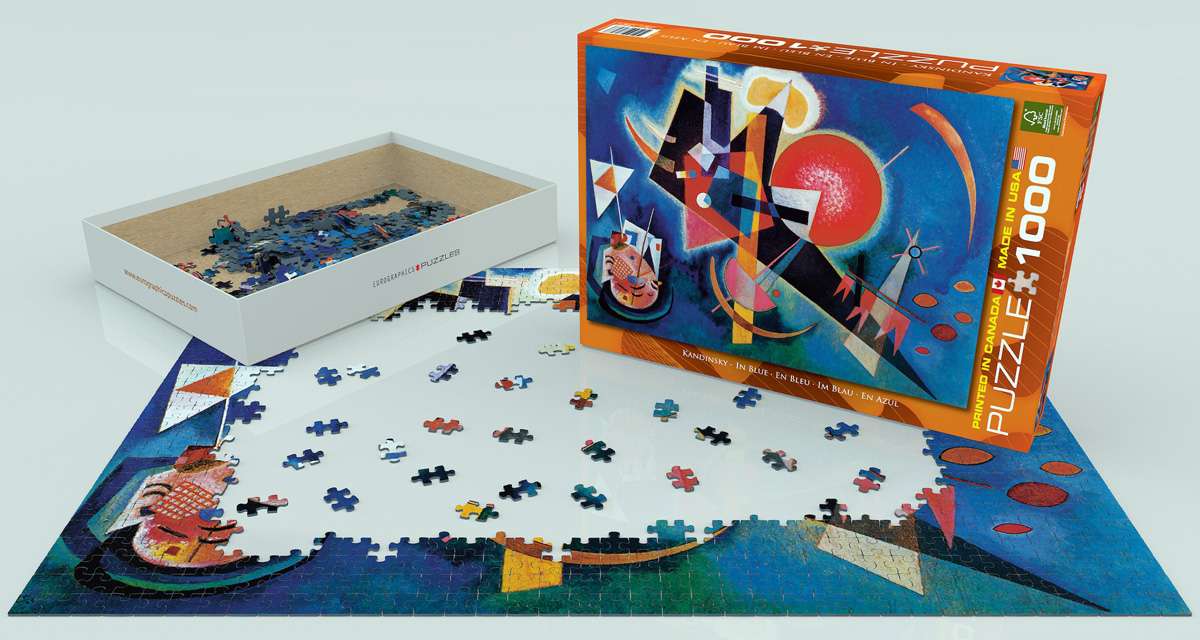 EuroGraphics In Blue By Wassily Kandinsky 1000 Pieces Puzzle - Laadlee