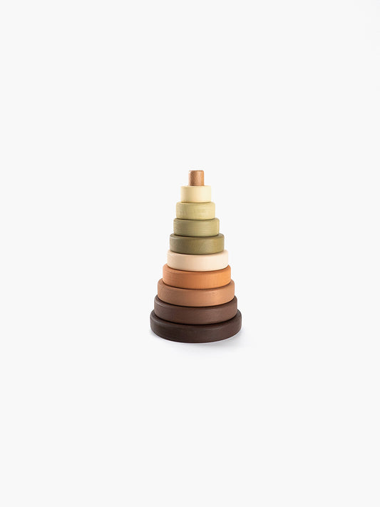 SABO Concept - Wooden Toy Ring Stacker - Olive - Laadlee