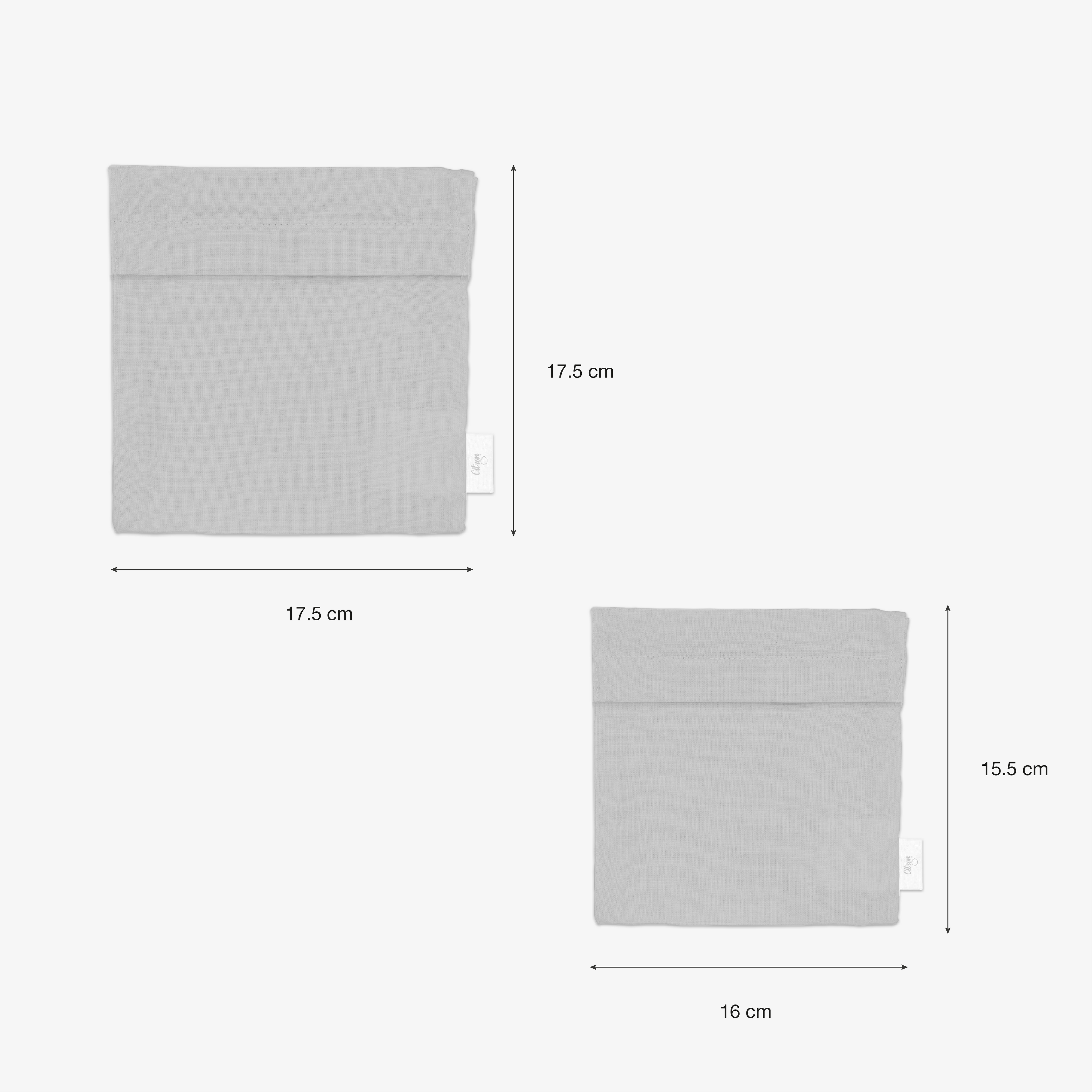 Citron Reusable Sandwich Bag Set of 2 - Ballerina/Blush Pink - Laadlee