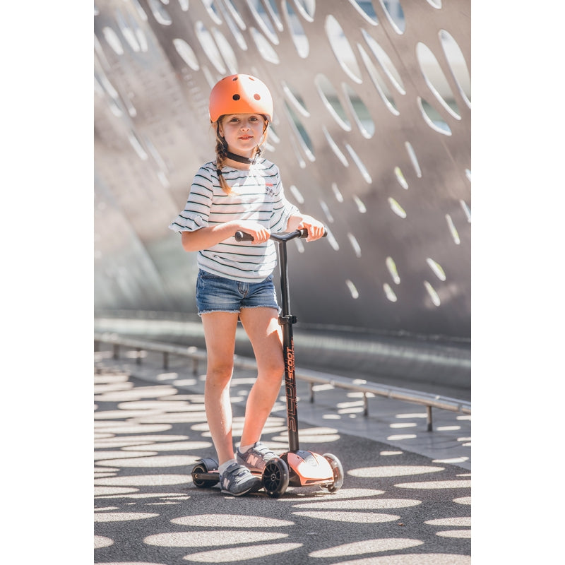Scoot & Ride Highwaykick 5 LED - Peach - Laadlee