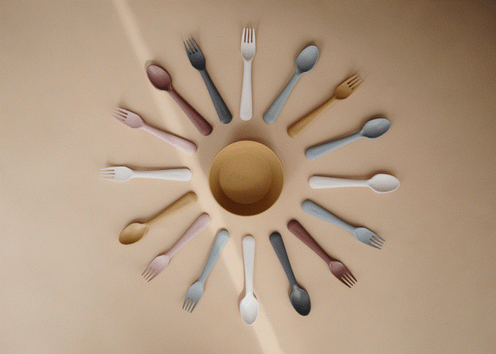 Mushie Fork & Spoon Sage - Laadlee