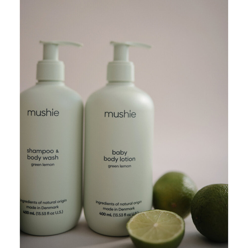Mushie Baby Shampoo & Body Wash Green Lemon - 400ml - Laadlee
