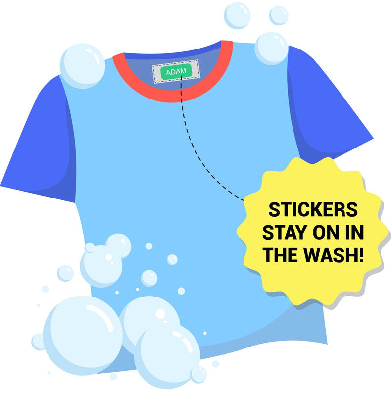 My Nametags Stickers - Cherry (Pack of 56) - Laadlee