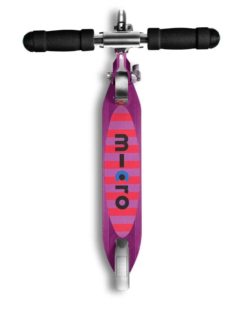 Micro Sprite Scooter with LED Wheels - Purple Stripe - Laadlee