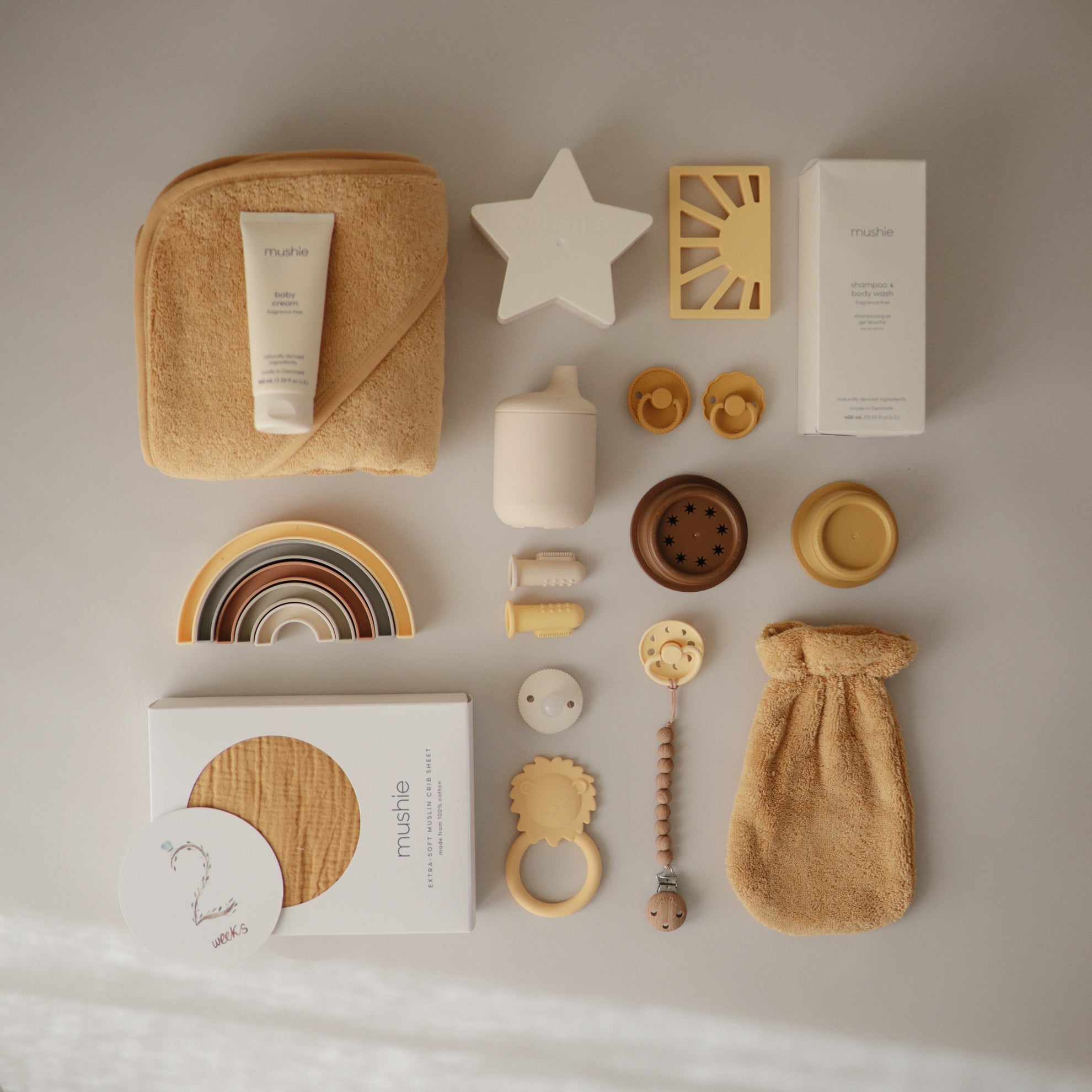 Mushie Hooded Towel Fall Yellow - Laadlee