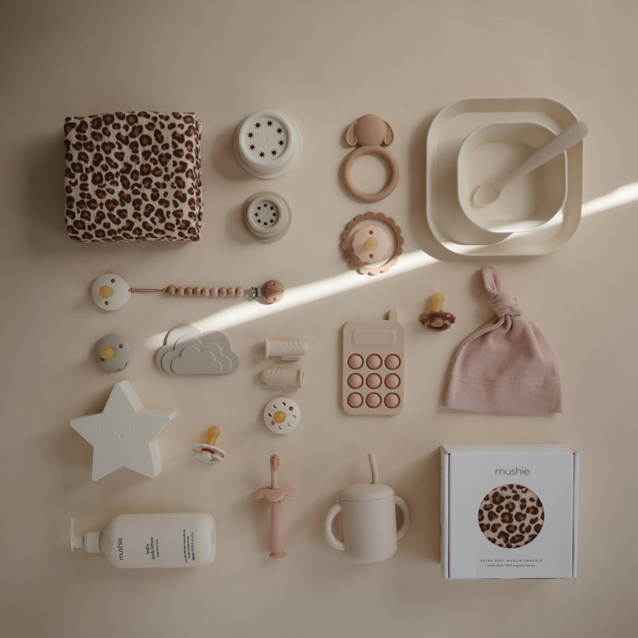 Mushie Swaddle - Leopard - Laadlee