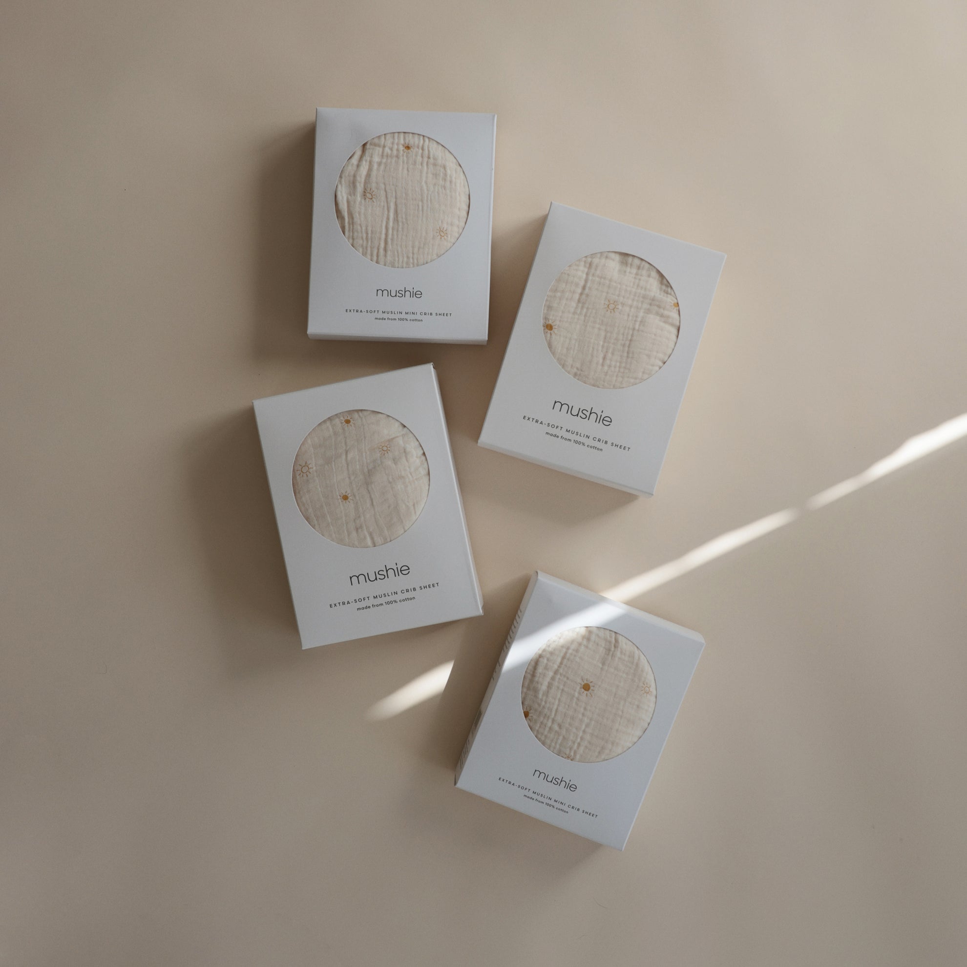 Mushie Crib Sheet Medium Sun - Laadlee