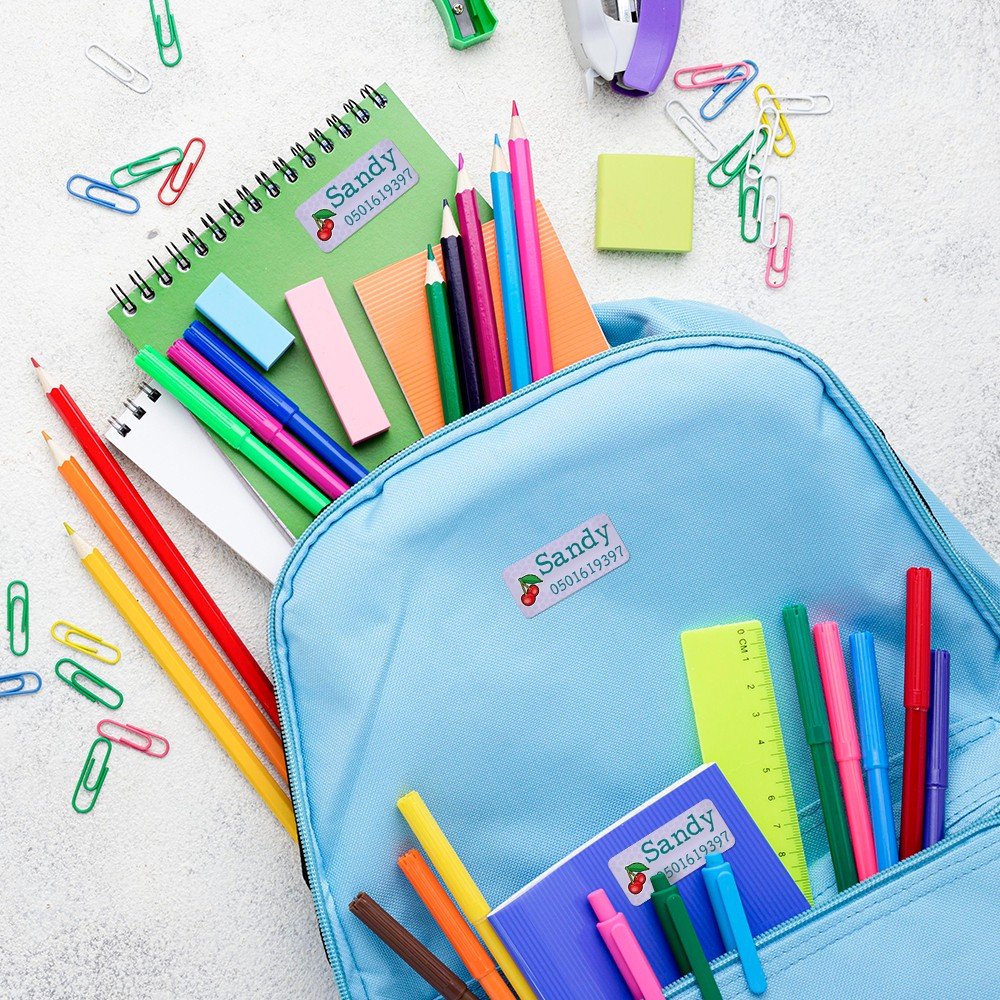 My Nametags Stickers - Cherry (Pack of 56) - Laadlee