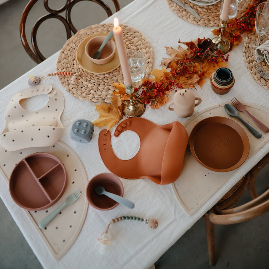 Mushie Silicone Training Cup + Straw Blush - Laadlee