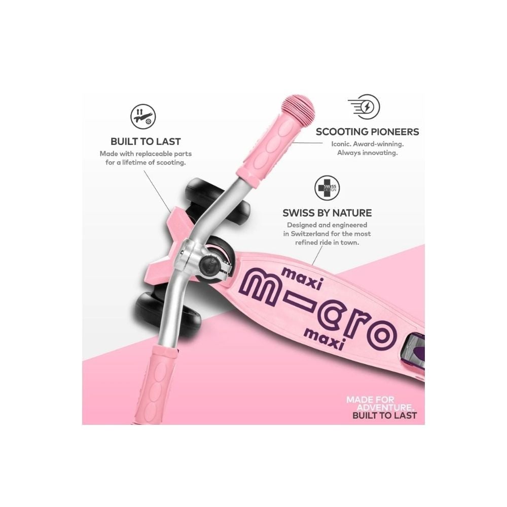 Micro Maxi Deluxe Pro Scooter - Rose - Laadlee