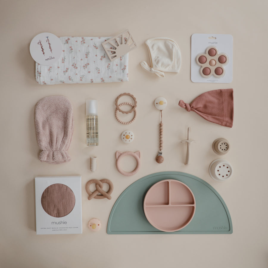 Mushie Swaddle - Pink Flowers - Laadlee