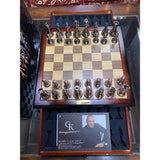 Ambassador - KASPAROV Grandmaster Silver & Bronze Chess Set - Laadlee