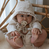 Frigg Daisy Latex Baby Pacifier 0-6M, 1Pack, Sandstone - Size 1 - Laadlee