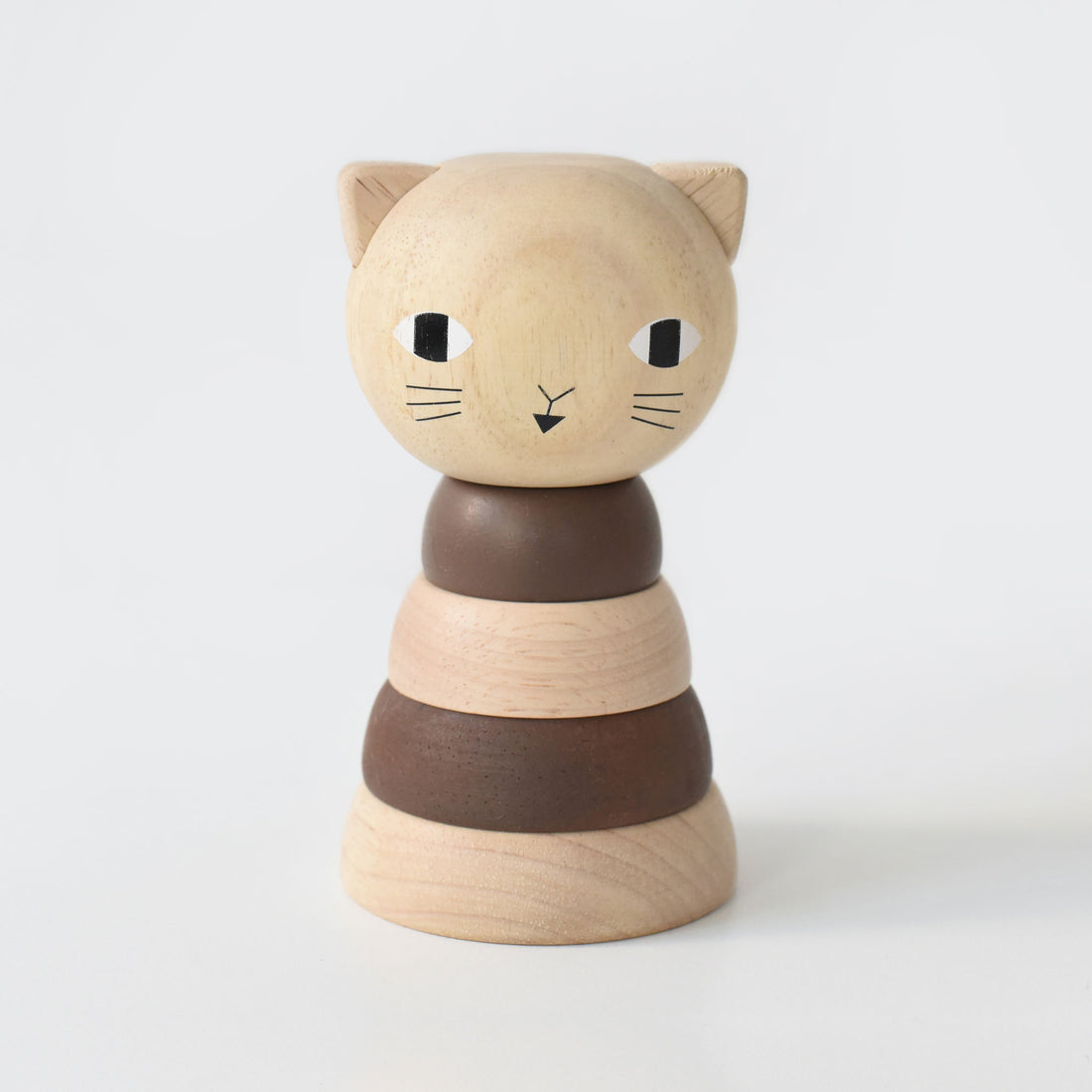 Wee Gallery - Wood Stacker Toy - Cat - Laadlee