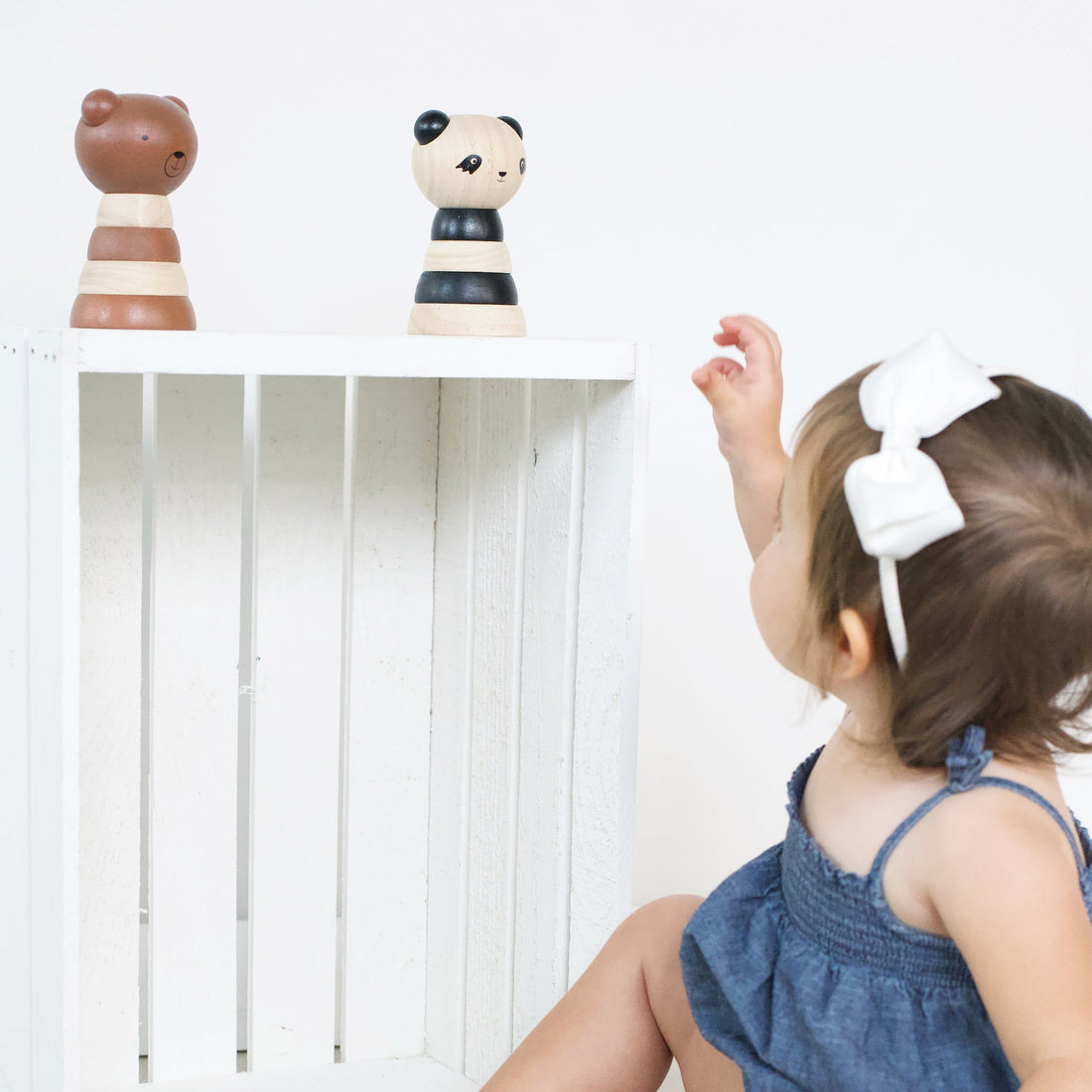 Wee Gallery - Wood Stacker Toy - Panda - Laadlee