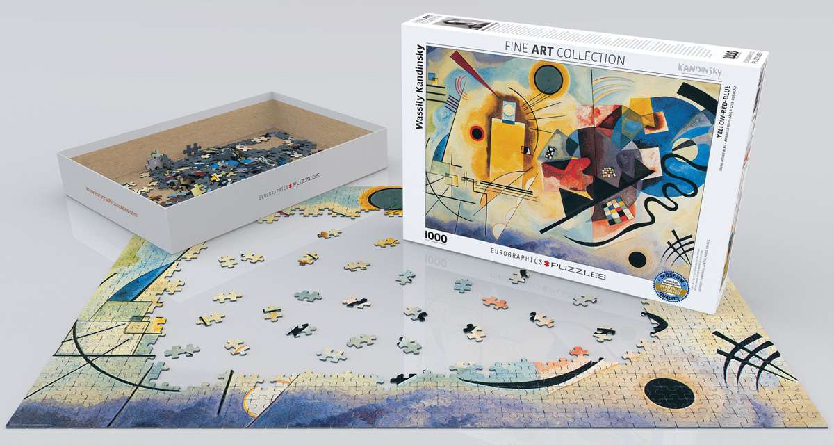 EuroGraphics Yellow, Red, Blue 1000 Pieces Puzzle - Laadlee